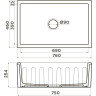 Мойка OMOIKIRI MIKURA 76-KLIMT Natceramic/white 4993022